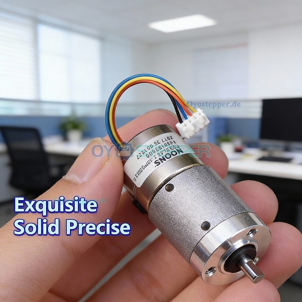 MOONS PG22L45 Mini Schrittmotor &Oslash;22mm mit Planetengetriebe &Uuml;bersetzung 45,2:1 2 Phasen und 4 Anschlussleitungen
